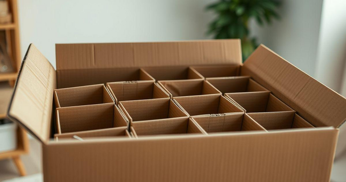 Caixa de papelão com divisórias: a solução ideal para organização e armazenamento