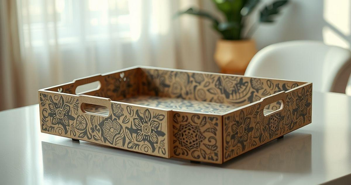 Bandeja de Papelão Laminado: Praticidade e Estilo