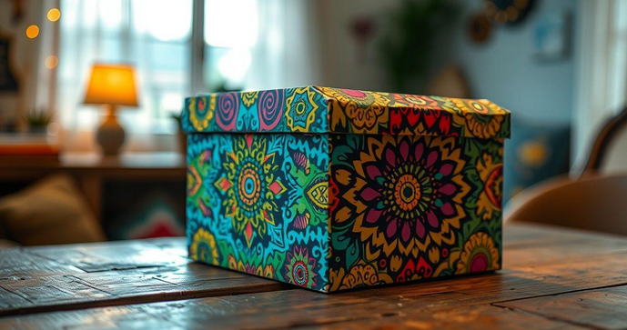 Caixa de papelão decorada: Transforme sua Organização