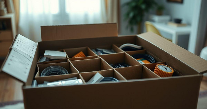 Caixa de Papelão com Divisórias: Organize Sua Vida