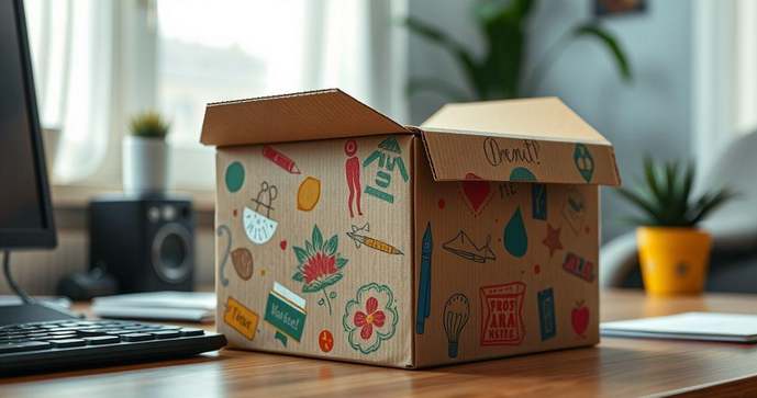 Caixa de Papelão Decorada: Estilo e Praticidade