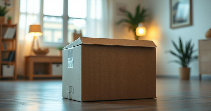 Caixa de papelão com tampa é ideal para organização e armazenamento eficientes