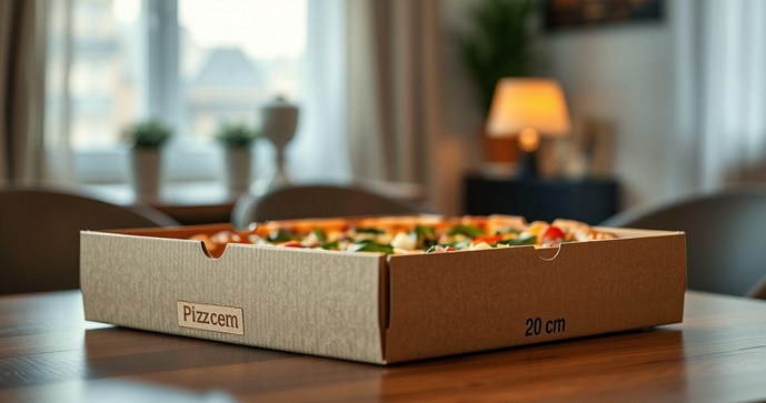 Caixa de Pizza 20 cm é Ideal para Entregas e Armazenamento Prático