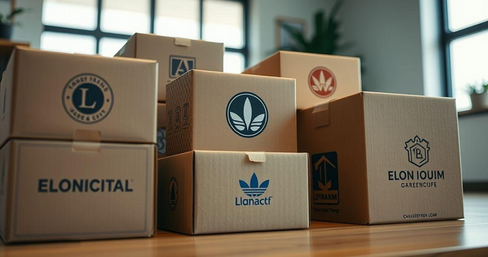 Caixas de papelão personalizadas com logomarca para impulsionar sua marca e encantar clientes