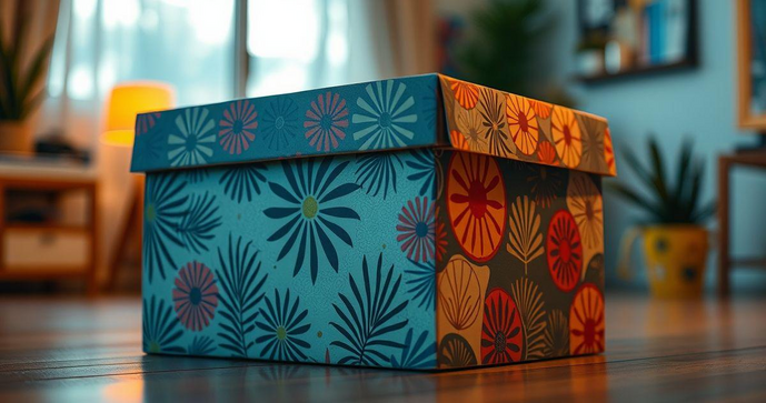Decore Sua Casa com Caixa de Papelão Decorada e Estilosa