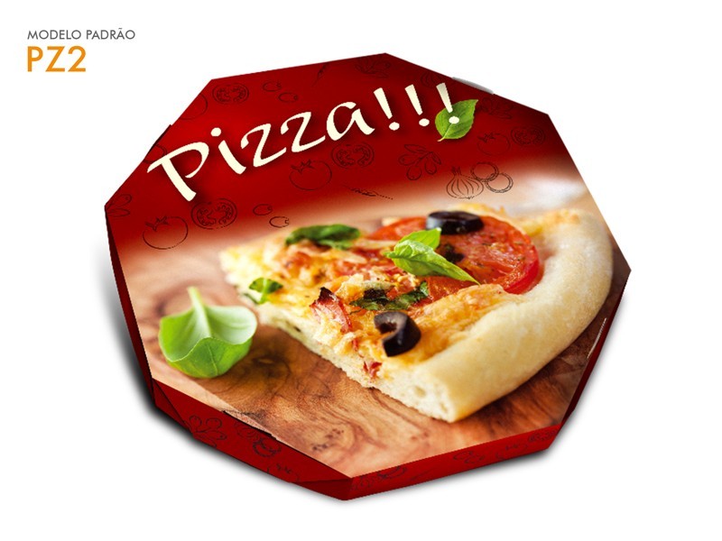 Caixa de pizza fotográfica